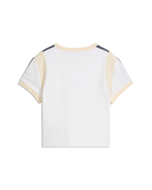 PUMA White Graphic Slim Ringer Baby T-Shirt