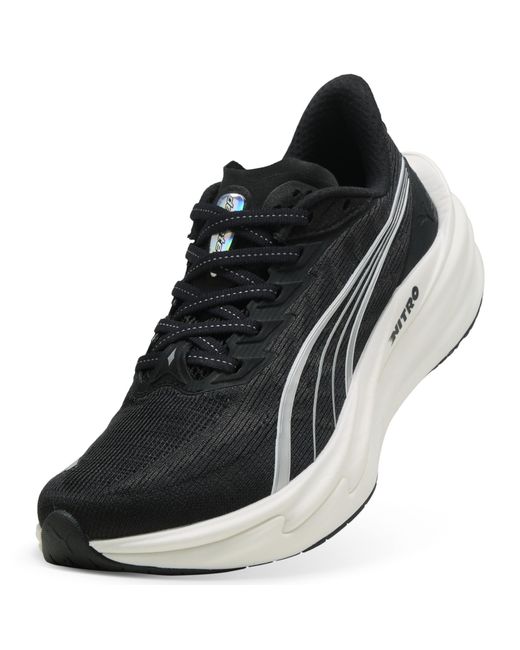 PUMA Black Deviate Nitroâ 4 Wide Road Running Shoes