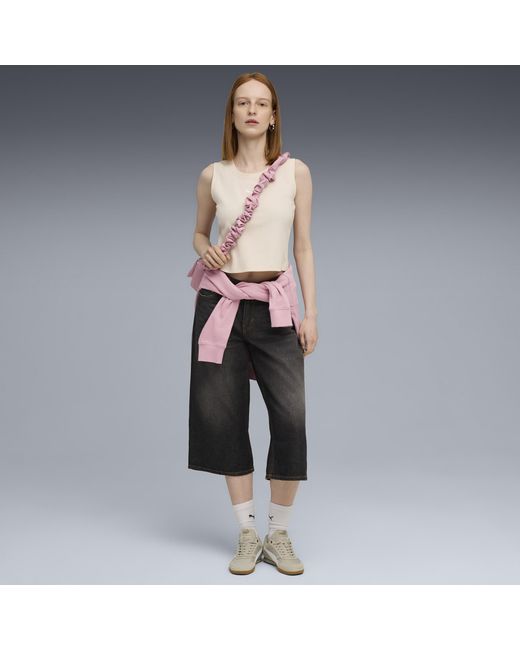 PUMA Gray Elevated Essentials Ribbed Tank Top