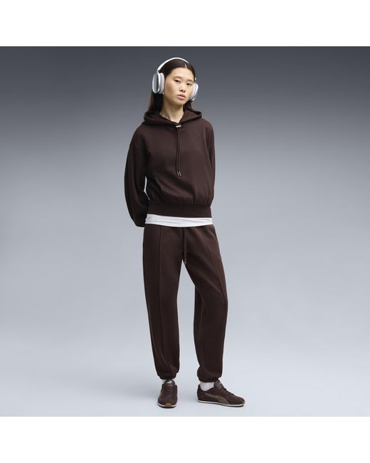 PUMA Brown Her Relaxed Fleece Hoodie