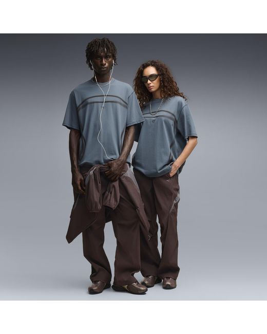 PUMA Blue Clrt Graphic T-Shirt for men
