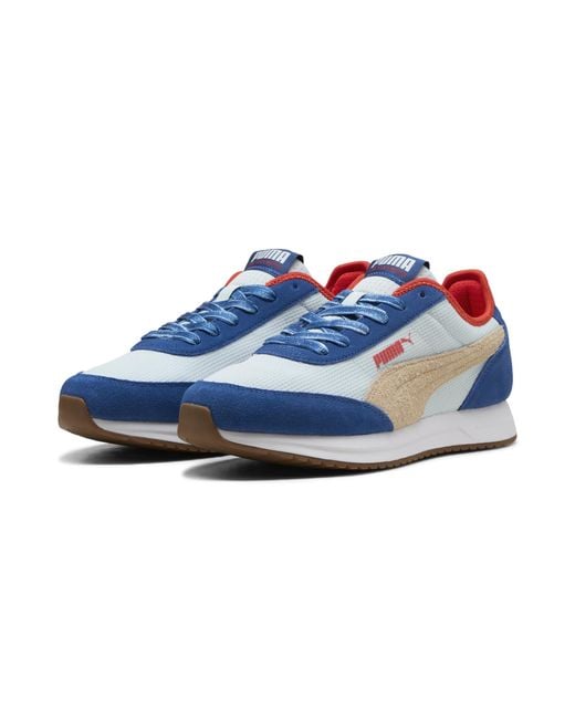PUMA Blue R78 Lightwind Retro Run Sneakers Schuhe, Clyde Royal/Canvas/Fierce Rot