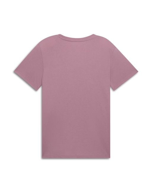 PUMA Pink Essentials Script V-Neck T-Shirt