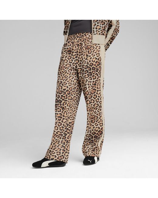 PUMA Natural T7 Leo Luxe All-Over Print Straight Pants