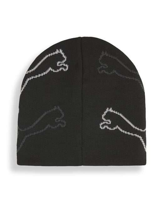 Gorro Beanie Sin Vuelta De Corona Media Con Estampado Del Ícono Cat, Accesoiros, Negro PUMA de color Black