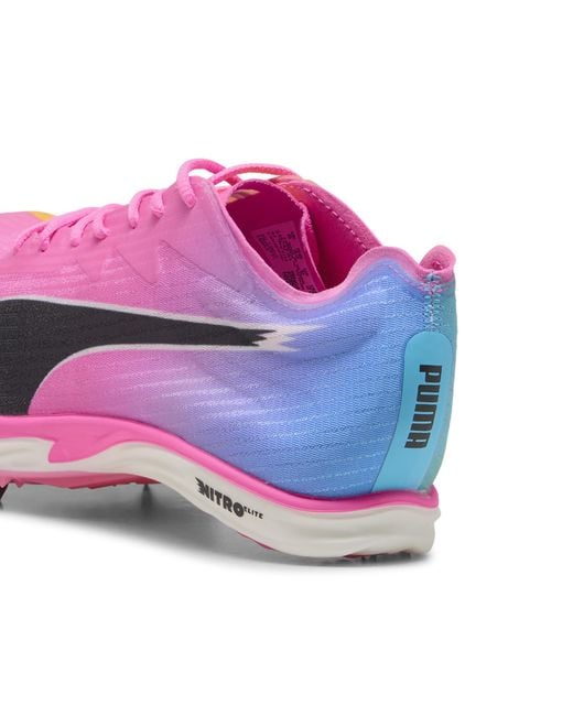 PUMA Purple Nitro Elite 3 Mid Distance Spikes for men