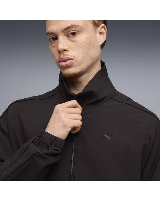 PUMA Black T7 Woven Track Jacket for men