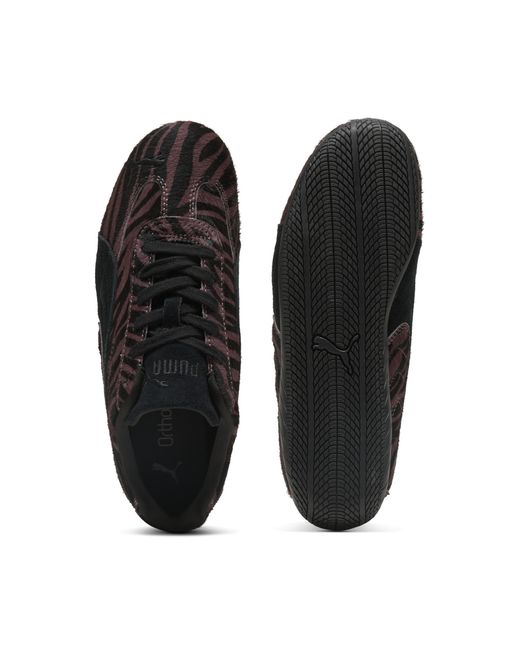 PUMA Black Speedcat Tiger-Print Sneakers