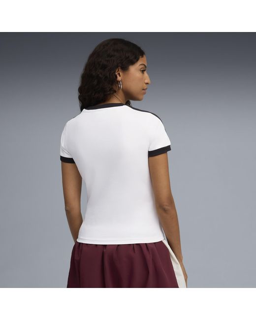 PUMA White T7 Slim T-Shirt