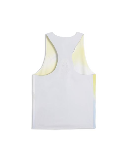 PUMA White Lightspeed Ultraweave Graphic Running Singlet for men