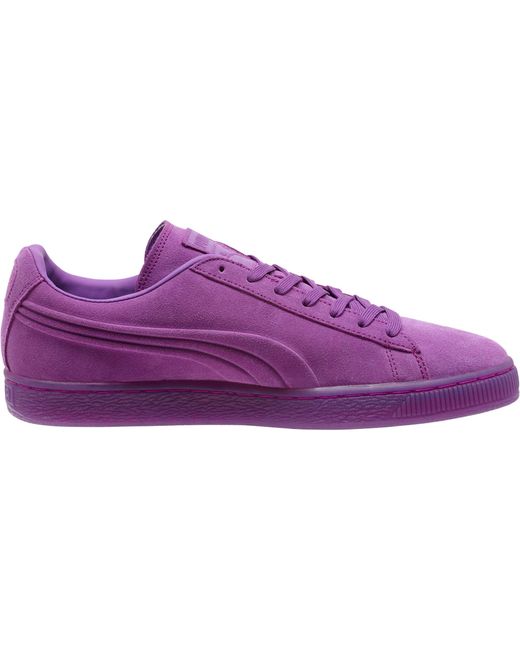 PUMA Purple Suede Embossed Iced Fluo Men's Sneakers for men