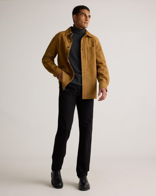 Quince Black Mongolian Cashmere Turtleneck Sweater for men