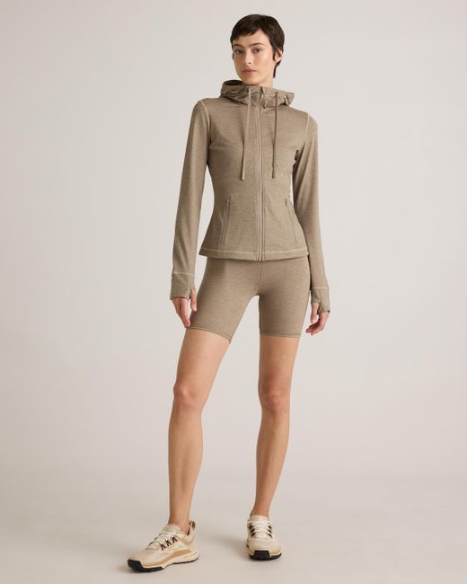 Quince Natural Ultra-Soft Slim Fit Hooded Jacket, Polyester