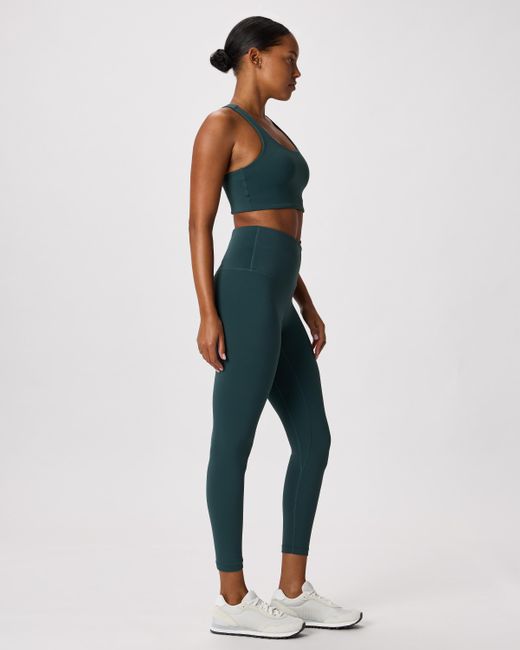 Quince Blue Ultra-Form High-Rise Crossover Legging, Nylon/Spandex