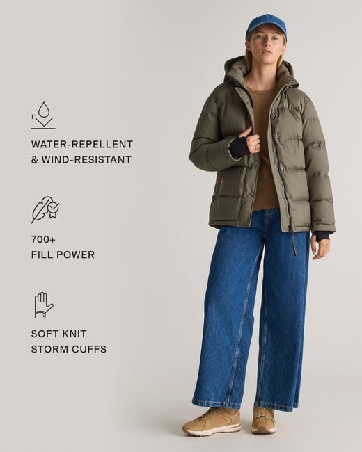 Quince Natural Responsible Down Puffer Jacket, Recycled Polyester