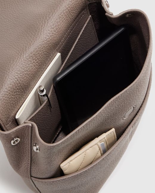 Quince Brown Italian Leather Small Backpack