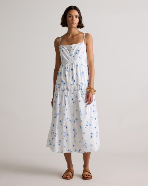 knee length dresses for ladies Lunya Women's Airy Cotton Nightgown - Blue main image 1