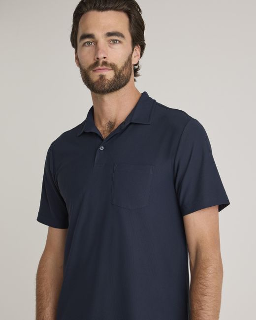 Quince Blue Propique Performance Polo, Recycled Polyester for men