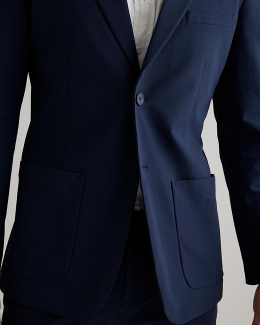 Quince Blue Performance Stretch Technical Blazer, Recycled Polyester for men