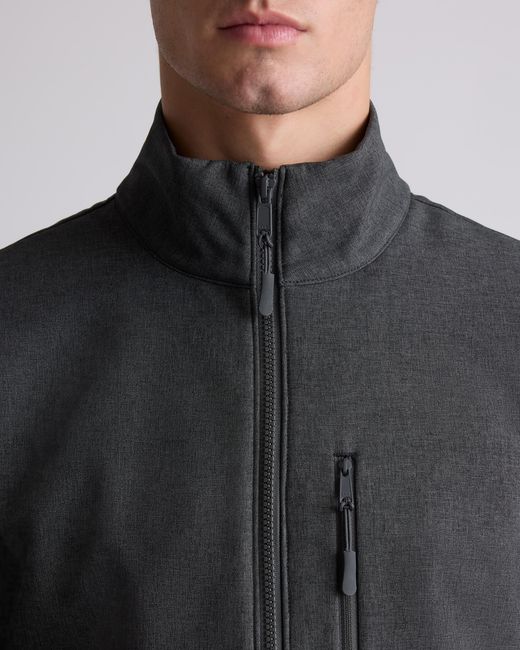 Quince Gray Softshell Fleece-Lined Full-Zip Jacket, Recycled Polyester for men