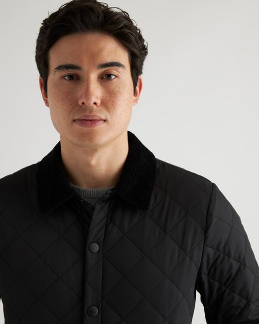 Quince Black Featherless Quilted Jacket, Nylon for men