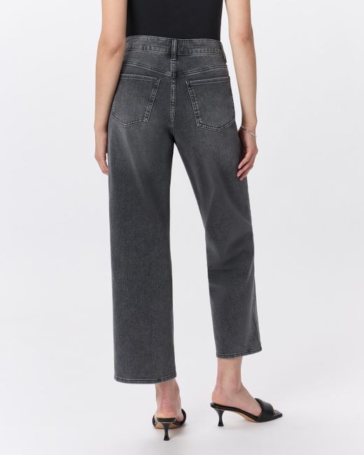 Quince Blue Bella Stretch Patch Pocket Wide Leg Jeans, Organic Cotton