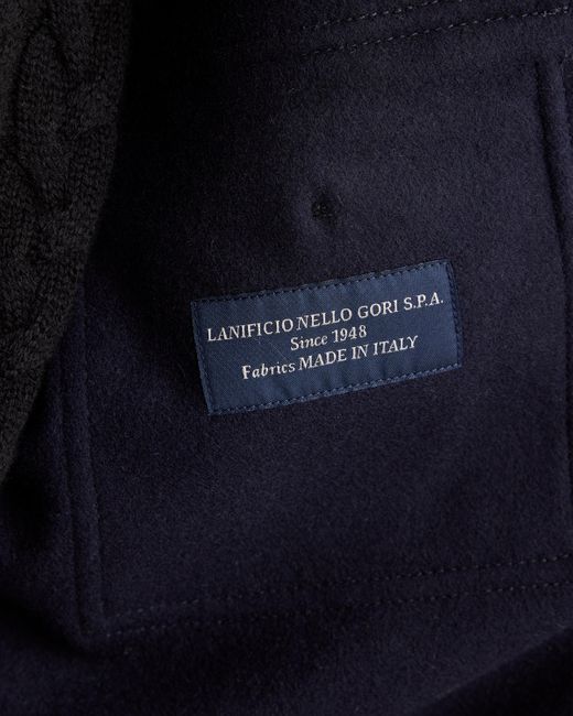 Quince Blue Italian Wool Overshirt, Wool/Nylon for men