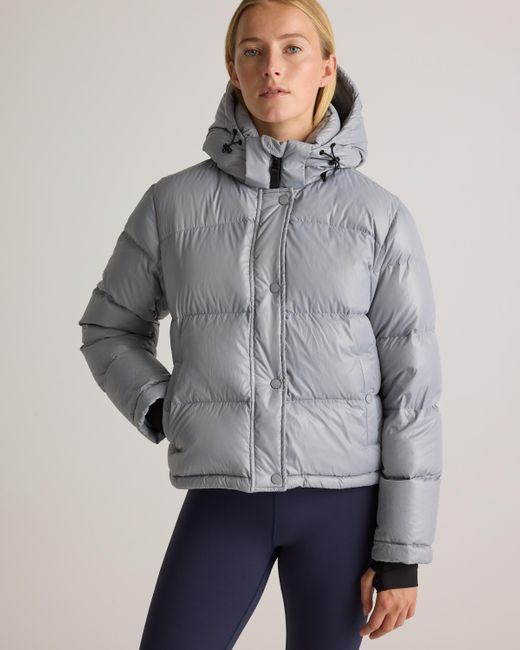 Quince Gray Responsible Down Cropped Puffer Jacket, Recycled Polyester