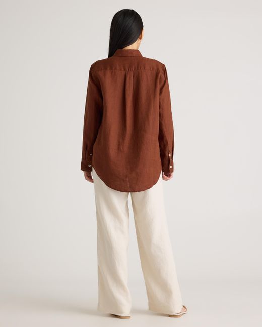 Quince Brown Long Sleeve Shirt