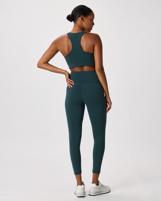 Quince Blue Ultra-Form High-Rise Crossover Legging, Nylon/Spandex