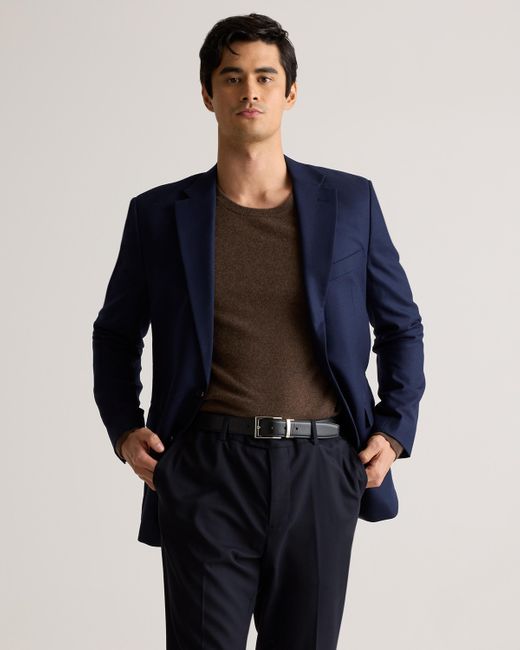 Quince Blue Stretch Wool Blazer for men