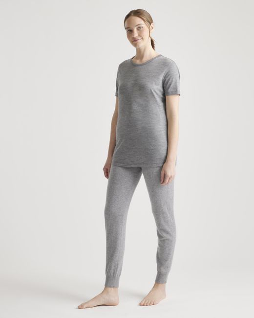 Quince Gray 100% Merino Wool All-Season Base Layer Tee, Merino/Cotton