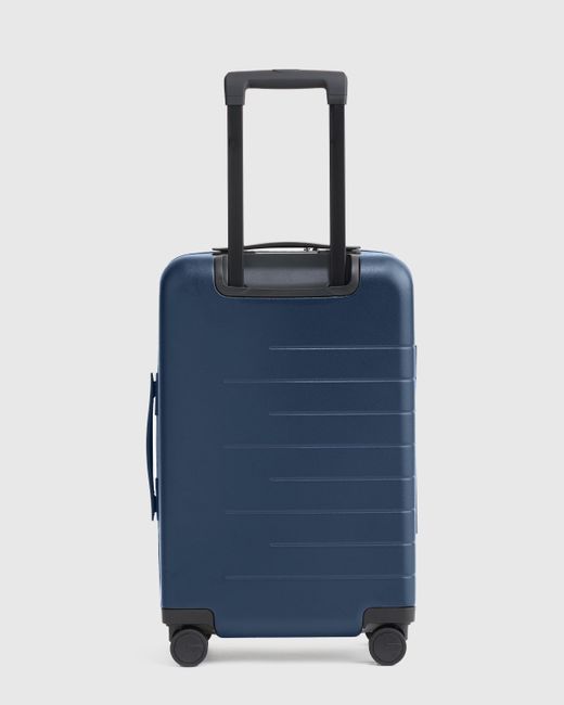 Quince Blue Expandable Small Carry-On Suitcase, Polycarbonte