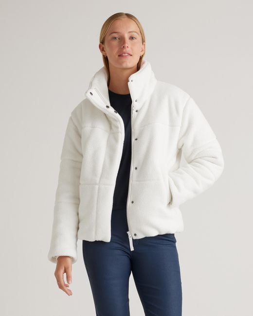 Quince Natural Sherpa Puffer Jacket, 100% Polyester
