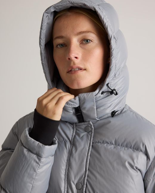 Quince Gray Responsible Down Cropped Puffer Jacket, Recycled Polyester