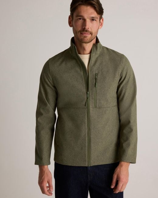 Quince Green Softshell Fleece-Lined Full-Zip Jacket, Recycled Polyester for men