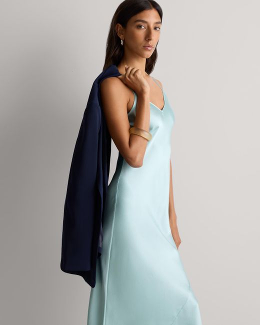 Quince Blue Slip Dress, Silk