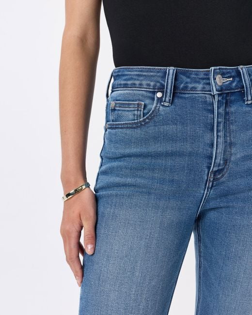 Quince Blue Bella Stretch Kick Flare Jeans, Organic Cotton