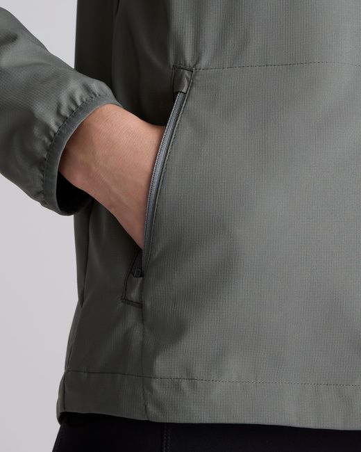 Quince Gray Micro Ripstop Packable Hike Jacket, Polyester