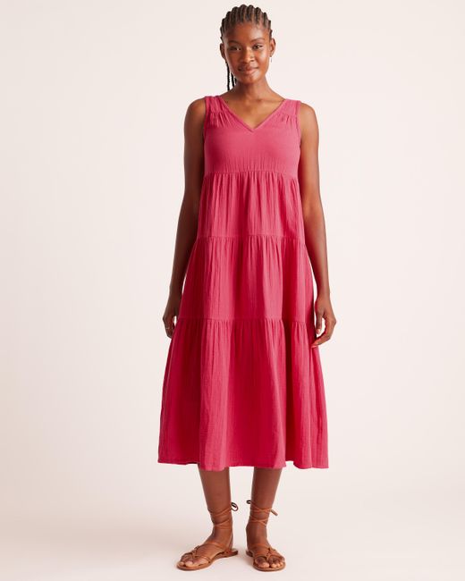 Quince Gauze Tiered Maxi Dress | Lyst