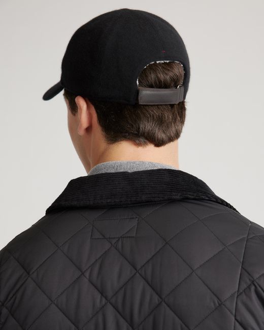 Quince Black Cashmere Baseball Cap