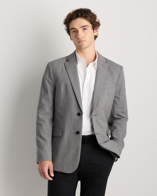 Quince Gray Stretch Wool Blazer for men