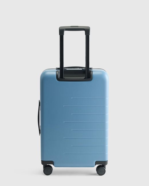 Quince Blue Front Pocket Carry-On Suitcase, Polycarbonte