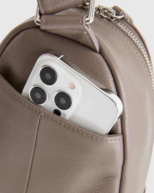 Quince Brown Italian Leather Sling Pack