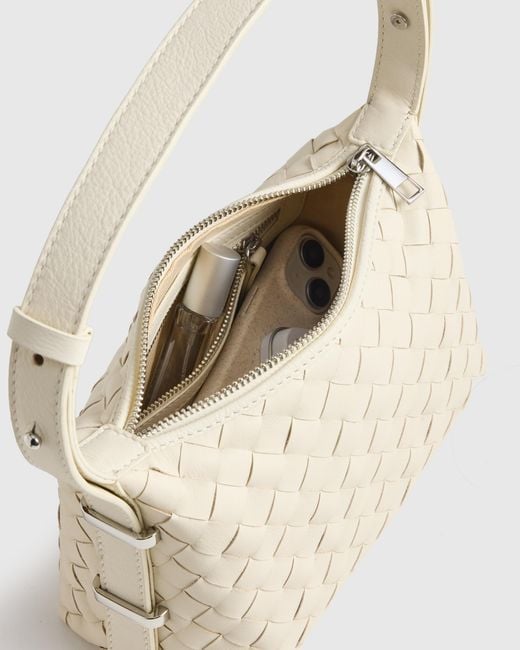 Quince Natural Italian Leather Handwoven Mini Bag