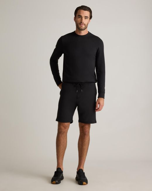 Quince Black Supersoft Fleece 7.5 Inch Sweatshort, Lenzing Modal for men