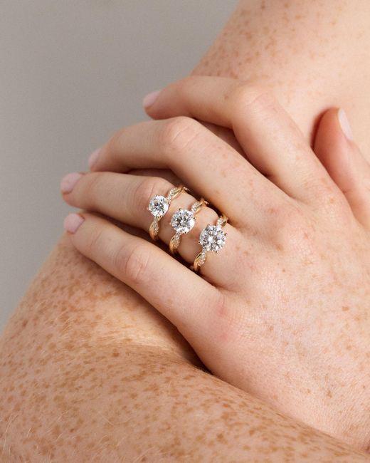 Quince Natural Lab Grown Diamond Round Twisted Engagement Ring