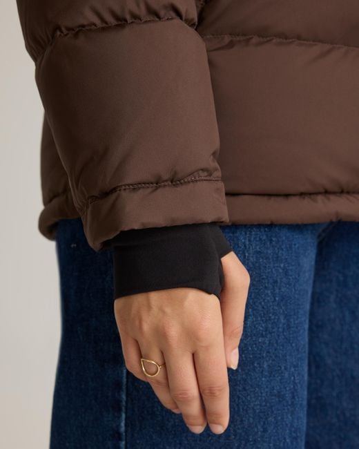 Quince Brown Responsible Down Puffer Jacket, Recycled Polyester
