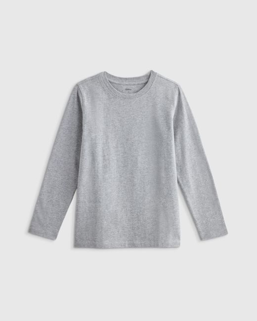 Quince Gray Jersey Long Sleeve Tee, Organic Cotton