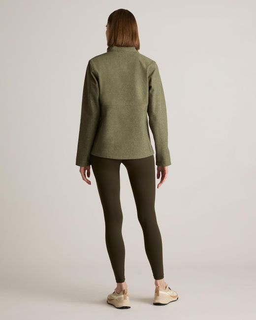 Quince Green Softshell Fleece-Lined Full-Zip Jacket, Recycled Polyester